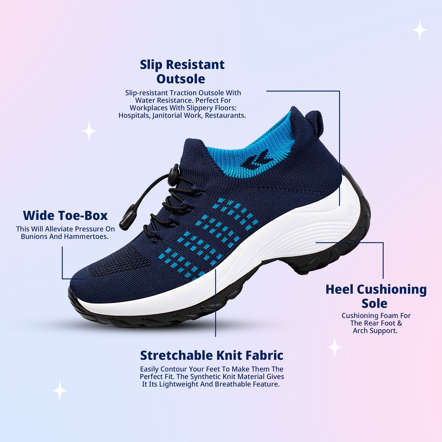 Ortho Stretch Comfort Shoes for Women - Comfort & Relief From All Day Walking