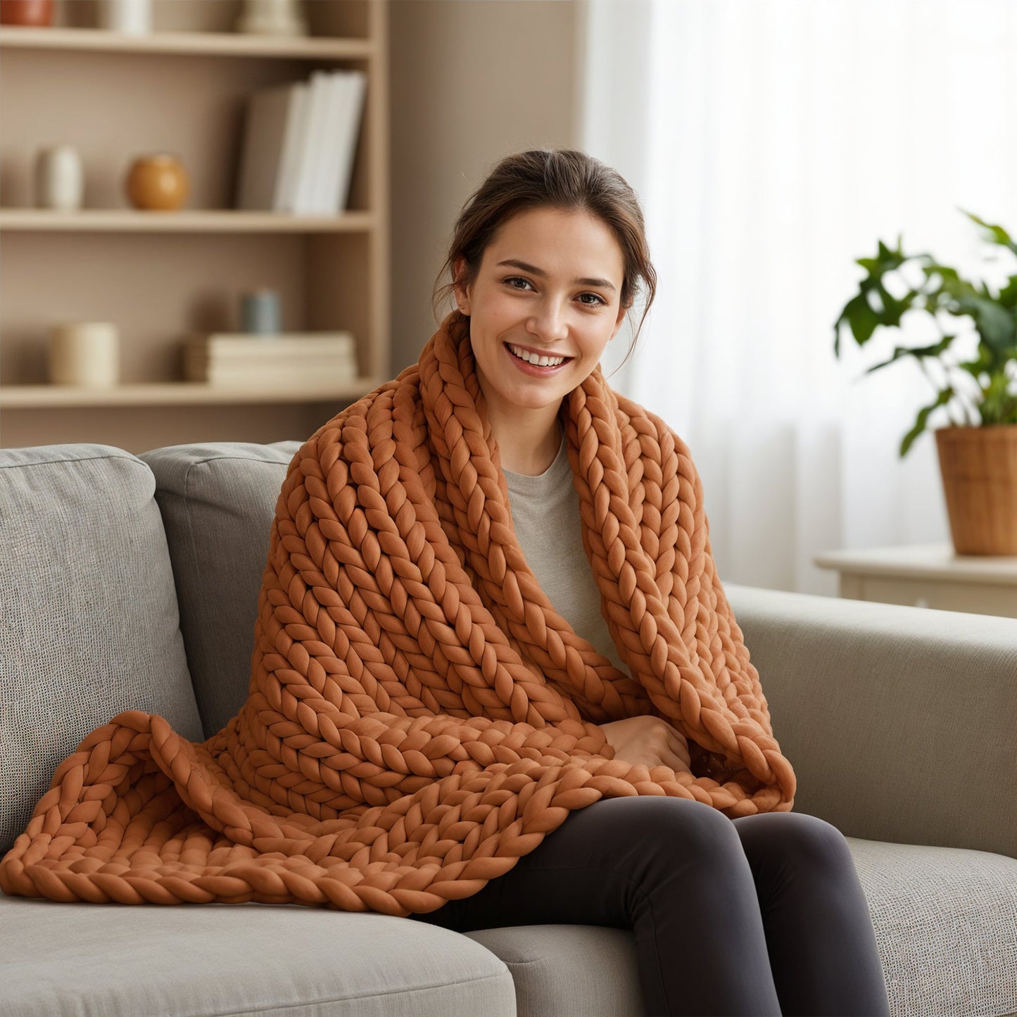 Chunky Knit Weighted Blanket
