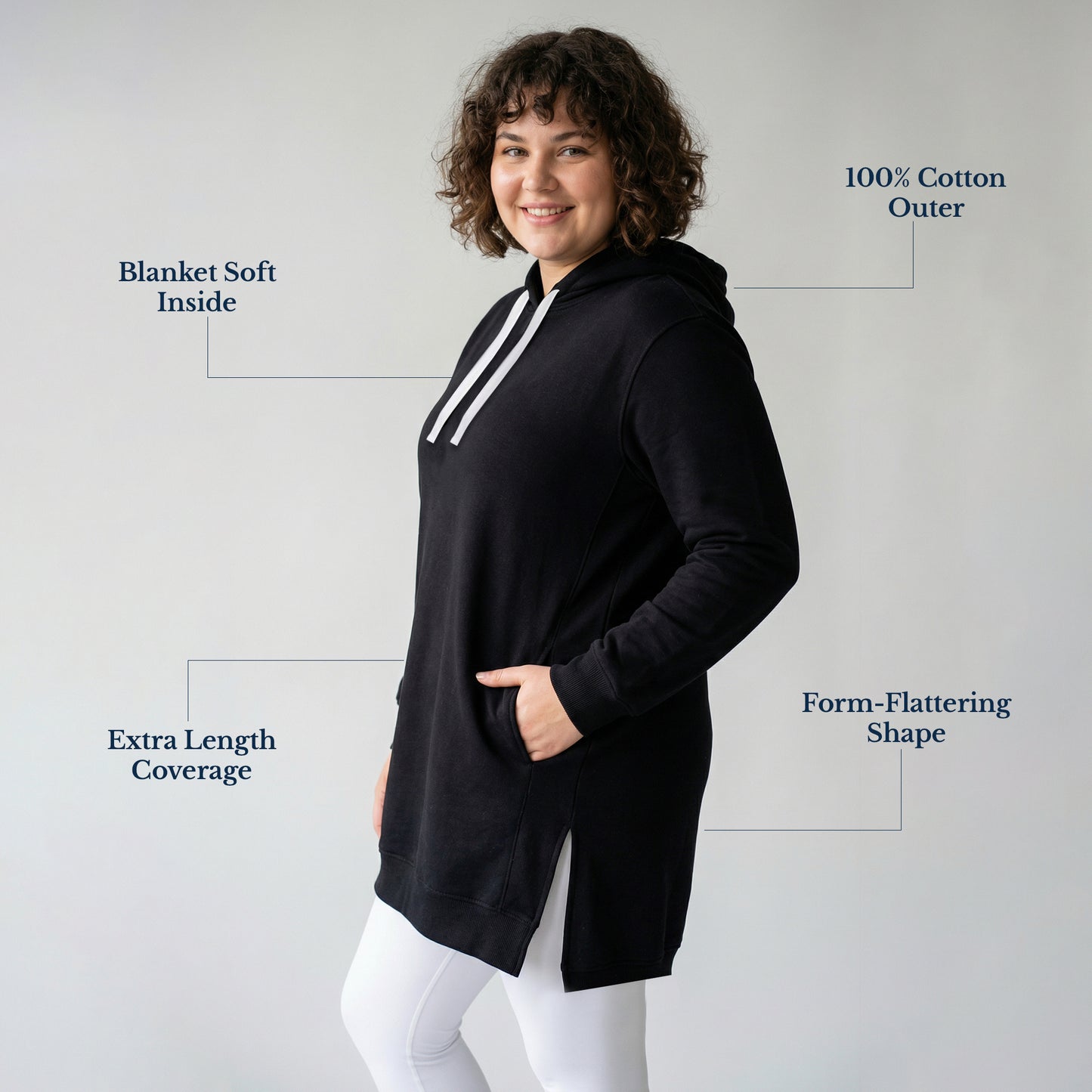 Oversized Hoodie Dress (With Fleece)