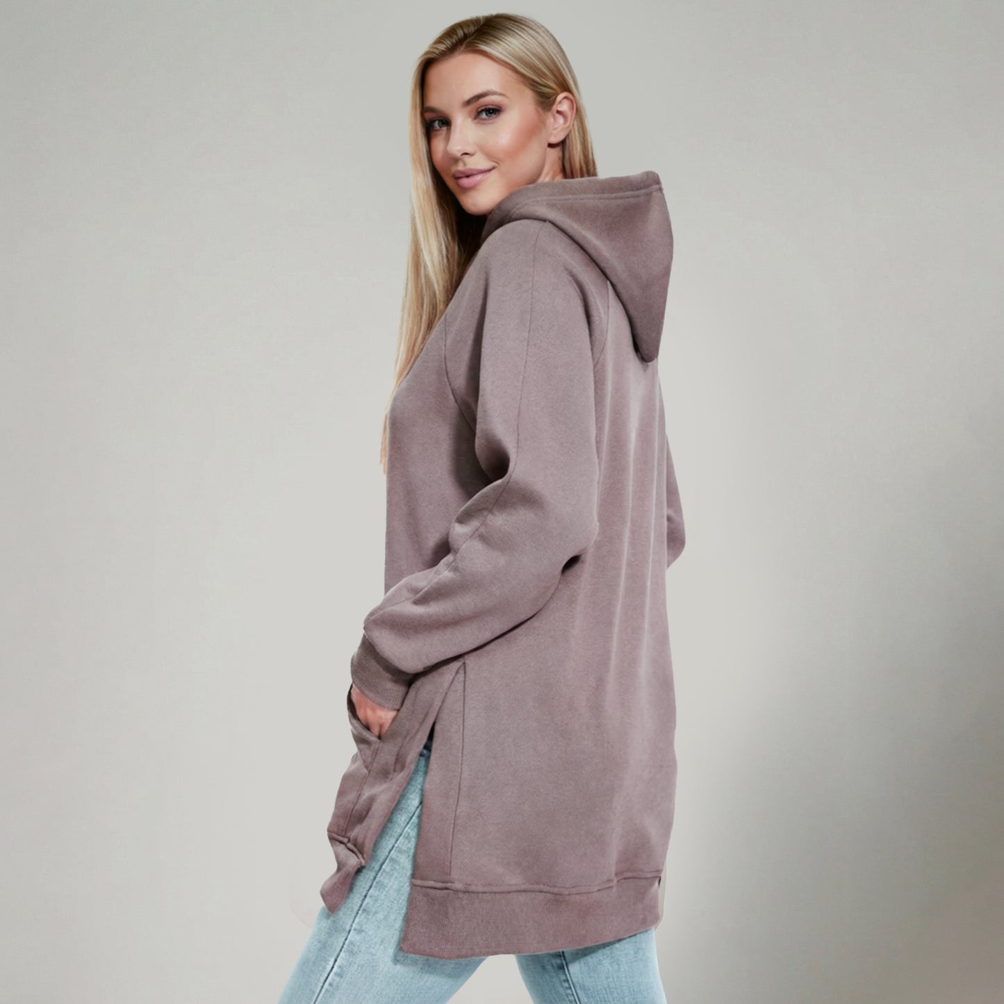 Oversized Hoodie Dress (With Fleece)