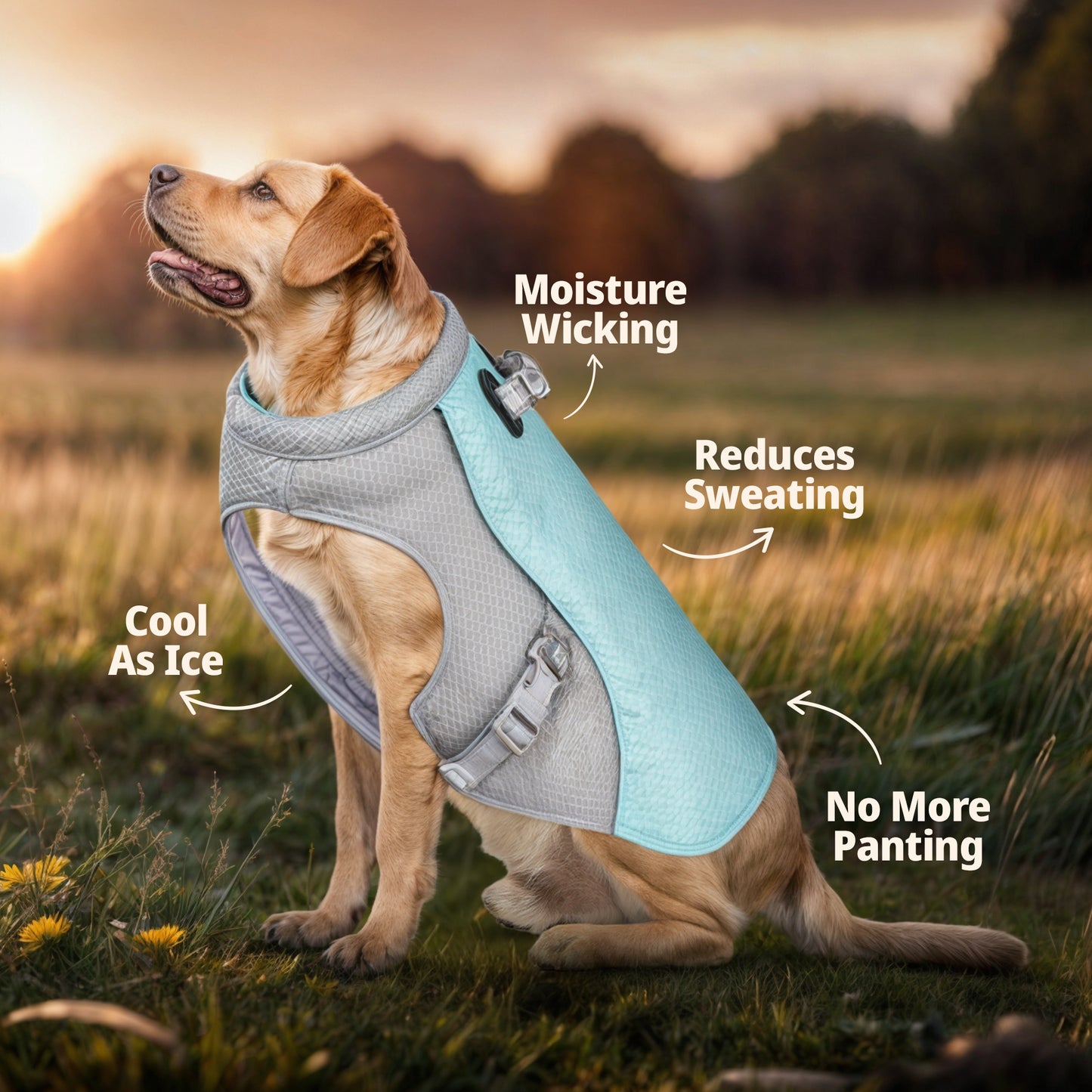 Pet Dog Summer Cooling Vest with Lightweight, Breathable & Reflective Design - Buy 1 Get 1 FREE