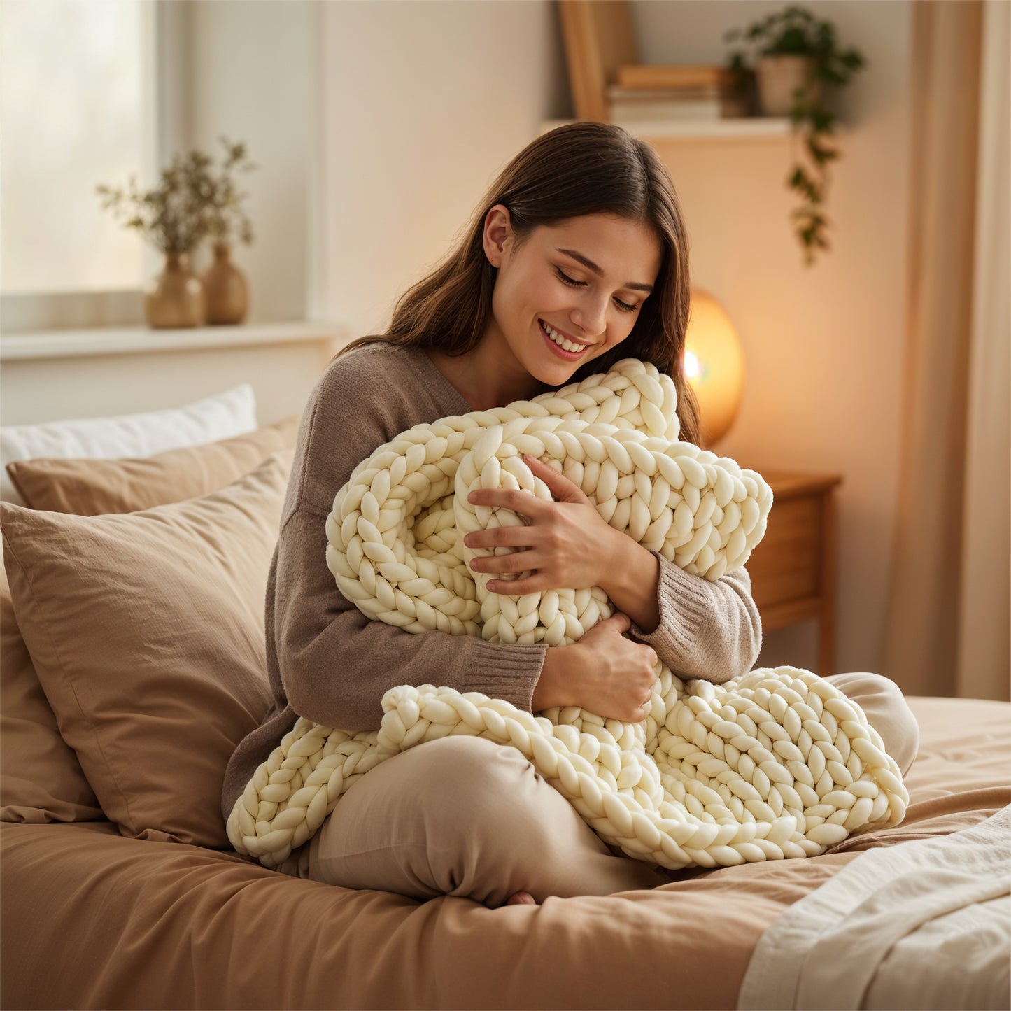 Chunky Knit Weighted Blanket