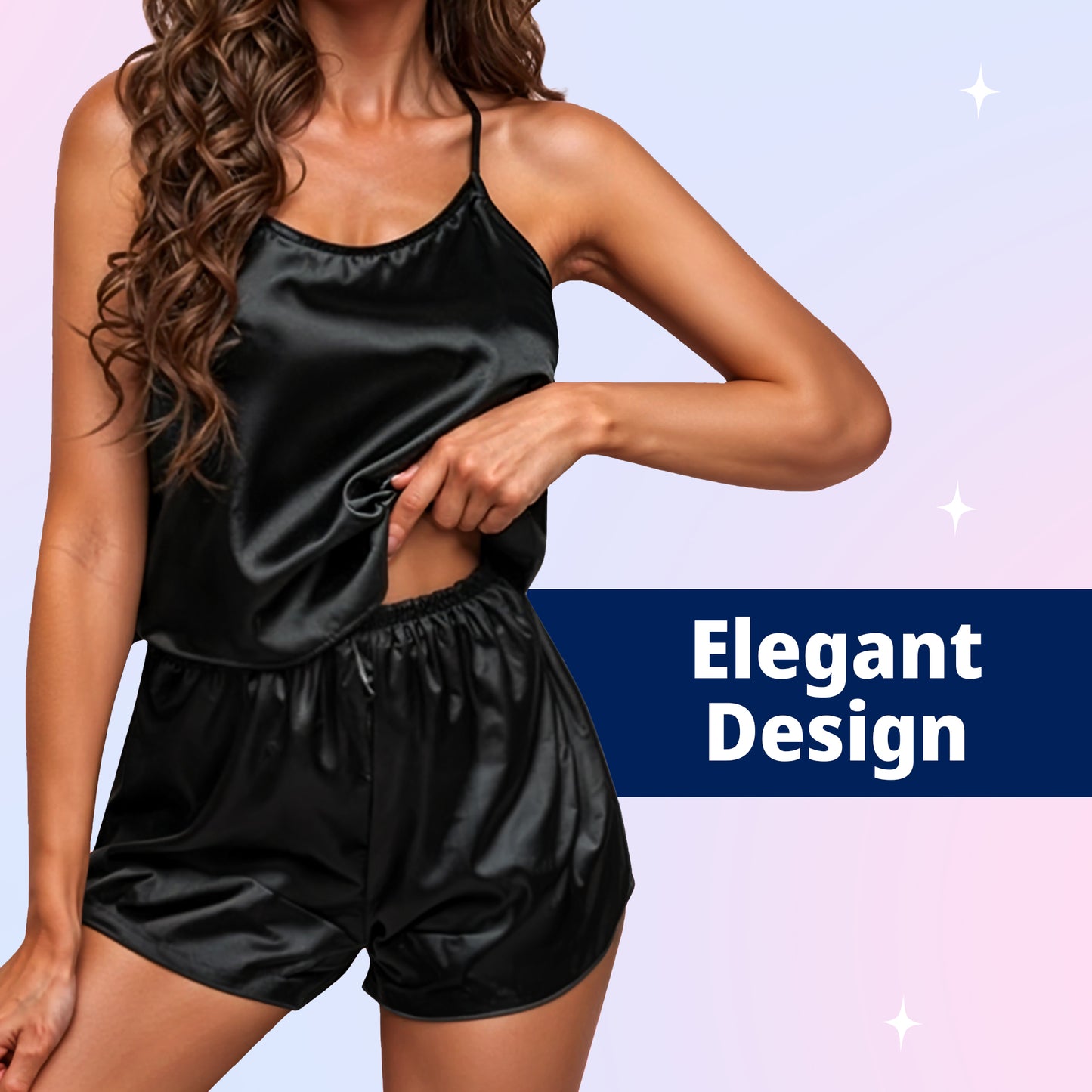 Silk Spaghetti Strap Camisole Set