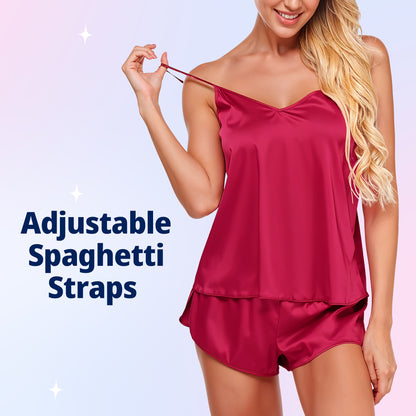 Silk Spaghetti Strap Camisole Set