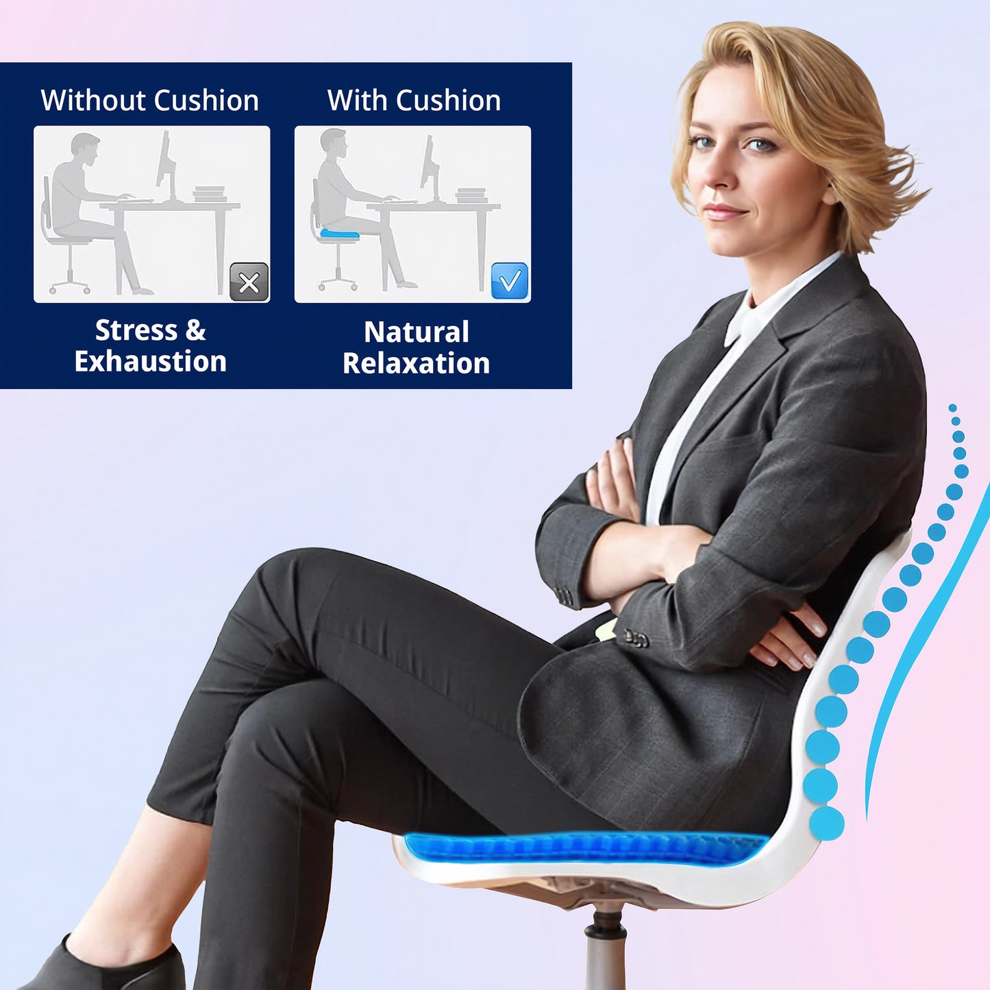 Honeycomb Gel Seat Cushion – All-day Comfort while Working