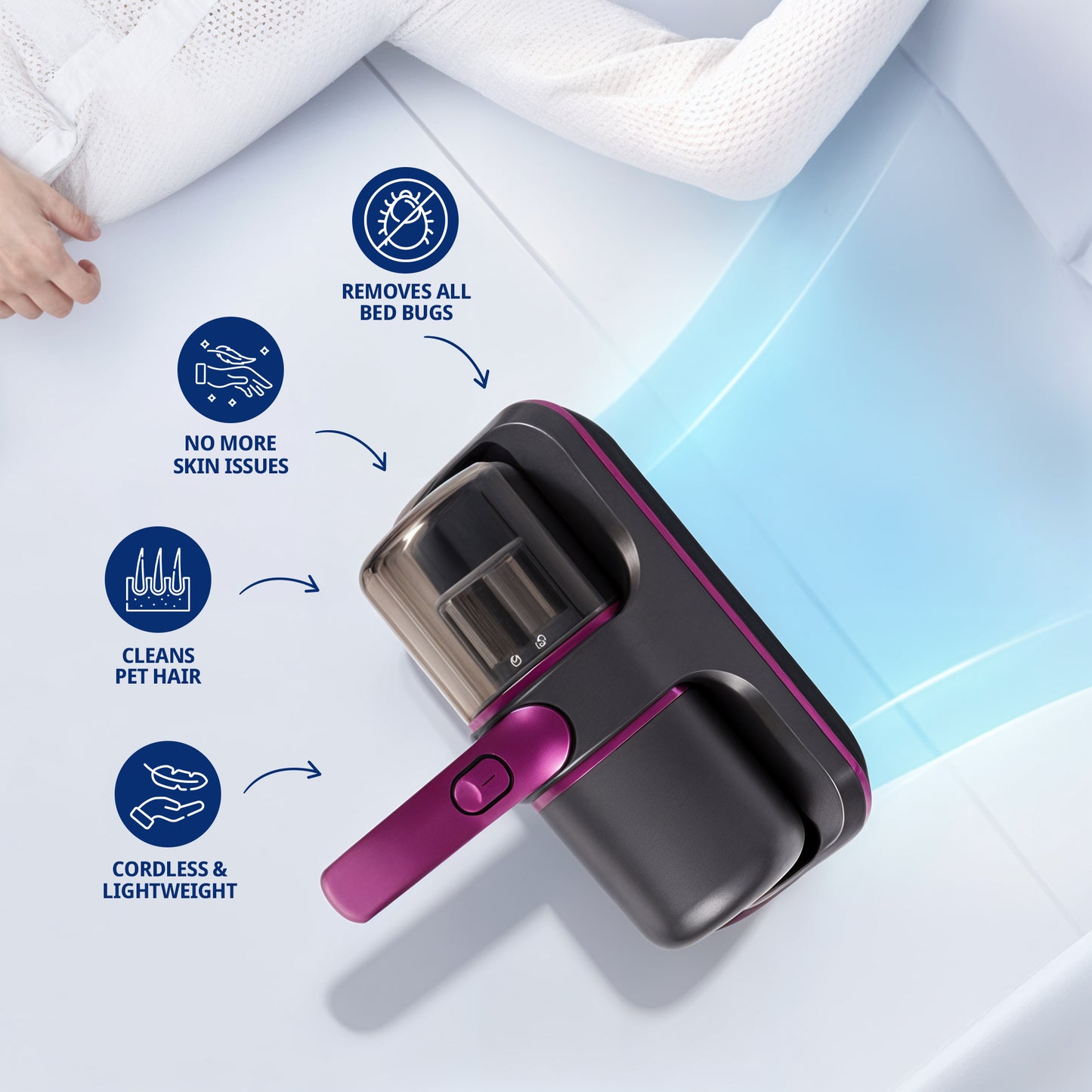 Dust Vacuum & Iron – Perfect for Furniture, Bedsheets, Mattresses & More