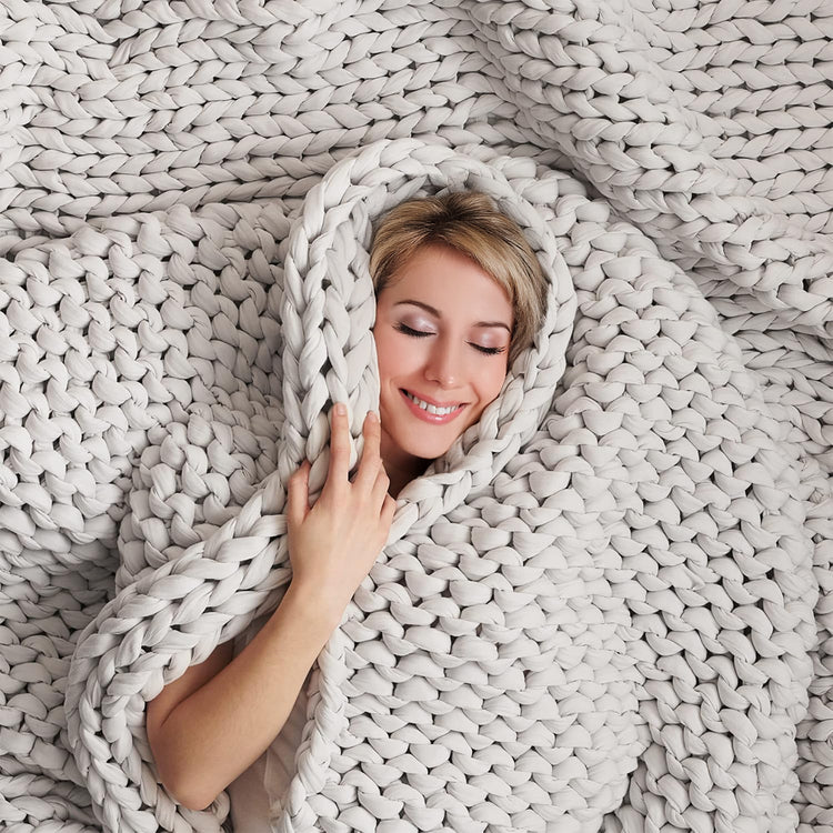 Chunky Knit Weighted Blanket