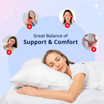 Sleeping All Night Pillow - Extra Comfort & Relaxation for Longer Hours Sleepers