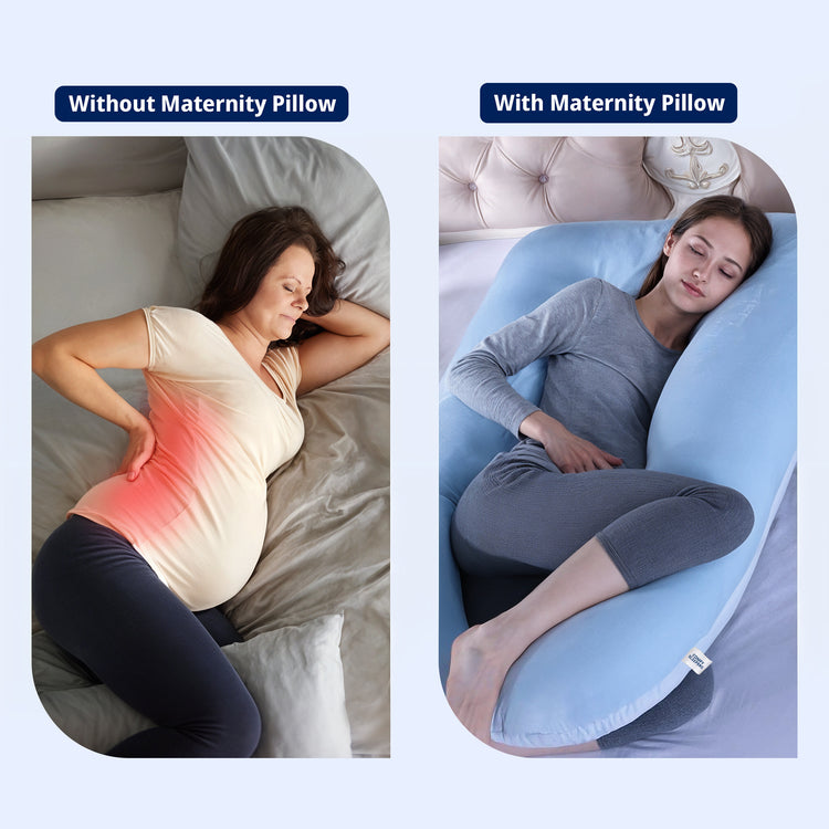 Maternity U Shaped Pillow - Must Have for Regular Comfort & Maternity Sleep