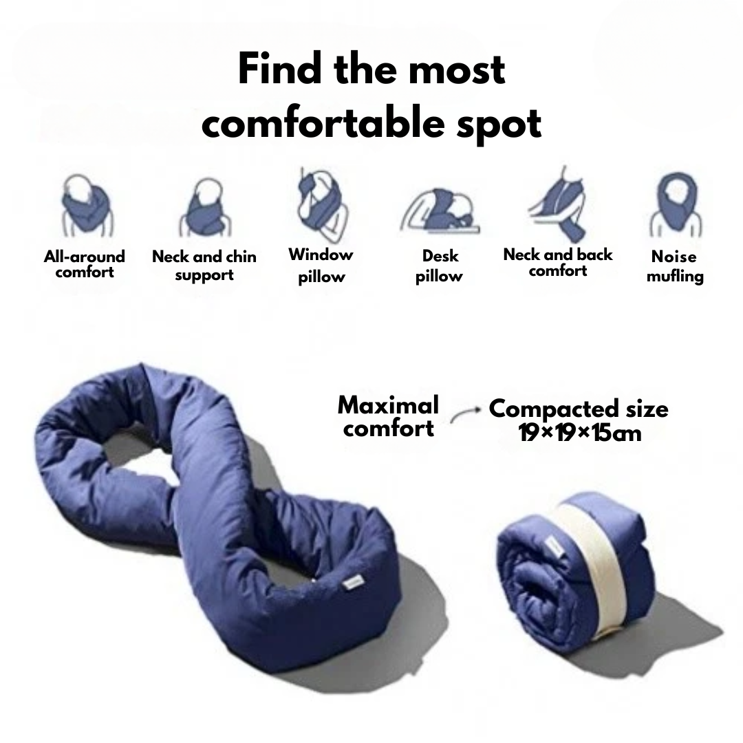 Infinity Travel Neck Pillow – Soft Neck Scarf for Home & Travel Sleep Support