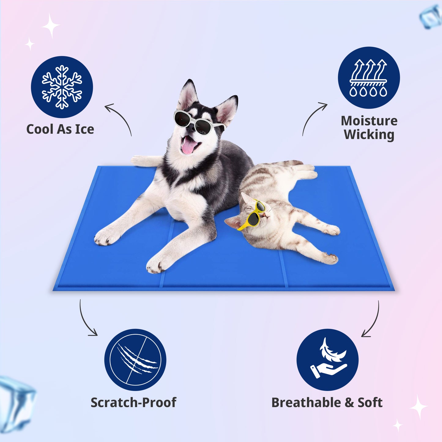 Pet Cooling Mat for All-day Cooling Comfort - Buy 1 Get 1 FREE