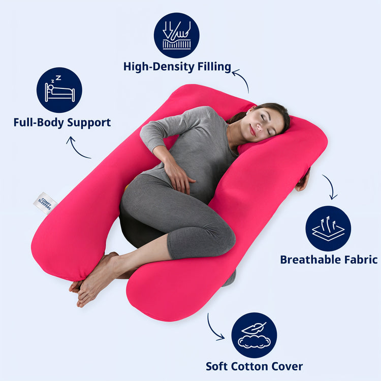 Maternity U Shaped Pillow - Must Have for Regular Comfort & Maternity Sleep