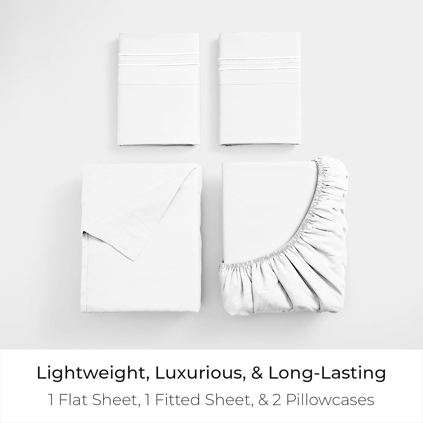 Set de lenjerie de pat din bumbac de lux - moale și respirabil, colecția hotelieră cu buzunar adânc