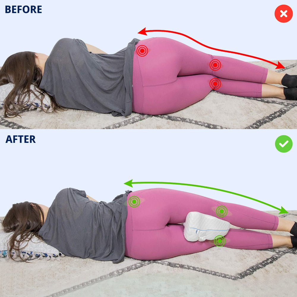 Cuscino di Supporto per Gambe e Ginocchia in Memory Foam - Sollievo dal Dolore per Sciatica, Schiena, Anche, Ginocchia, Articolazioni