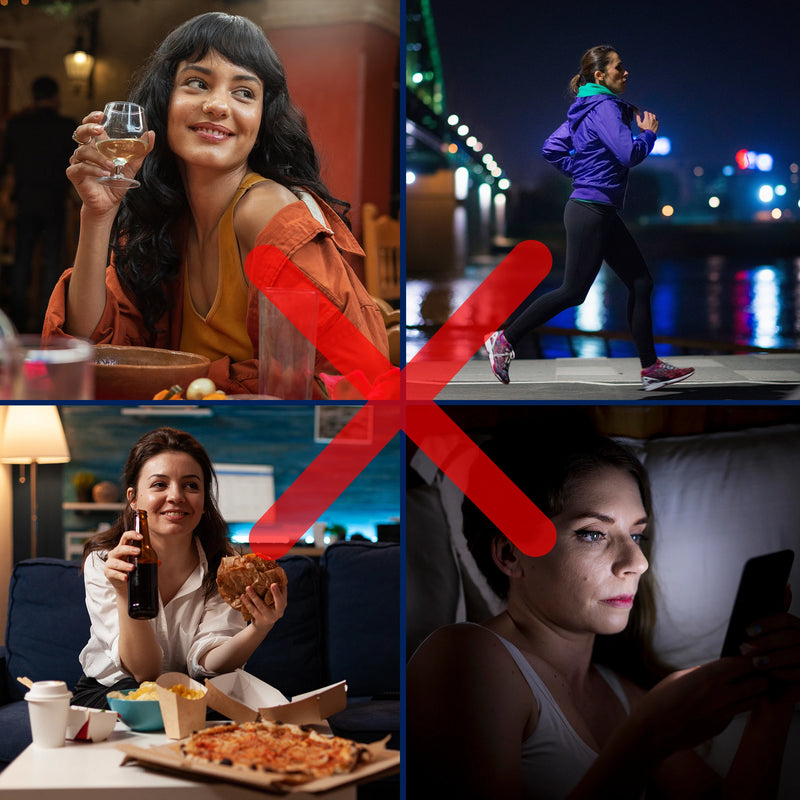 2. Avoid triggers before bed  
