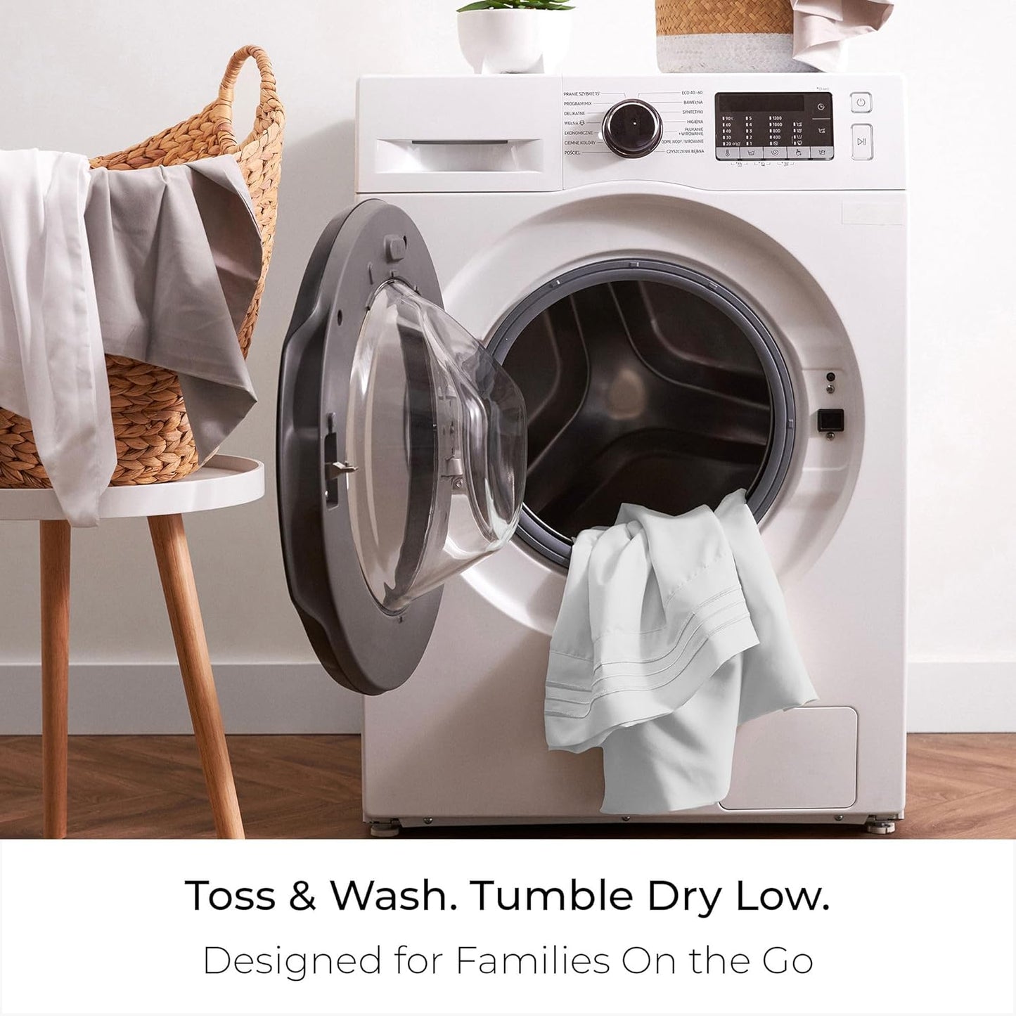 Set de lenjerie de pat din bumbac de lux - moale și respirabil, colecția hotelieră cu buzunar adânc