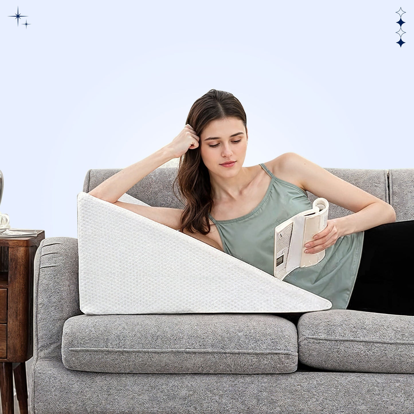 Back Pillow - WEDGE PILLOW FOR BACK & LEGS