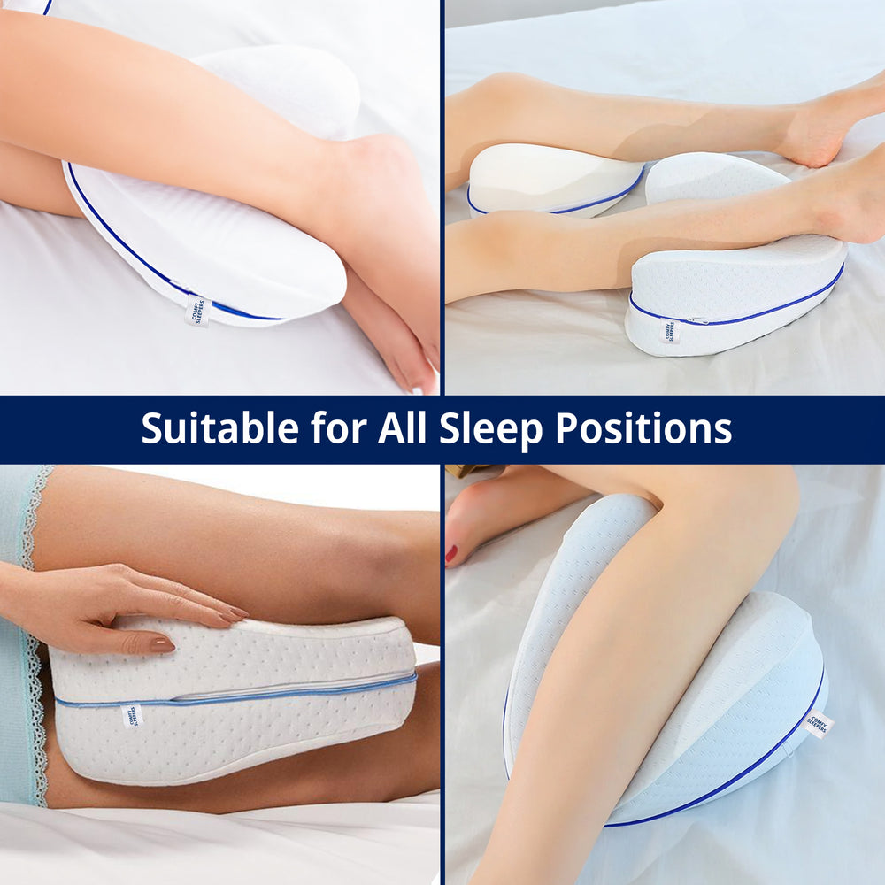 Cuscino di Supporto per Gambe e Ginocchia in Memory Foam - Sollievo dal Dolore per Sciatica, Schiena, Anche, Ginocchia, Articolazioni