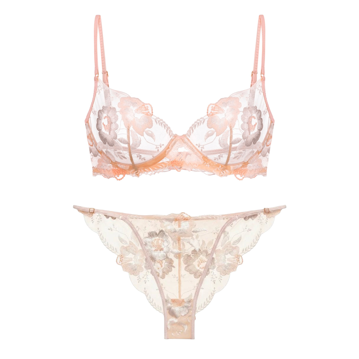 Peach Sheer Set