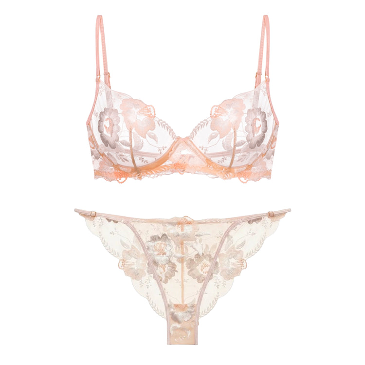 Peach Sheer Set