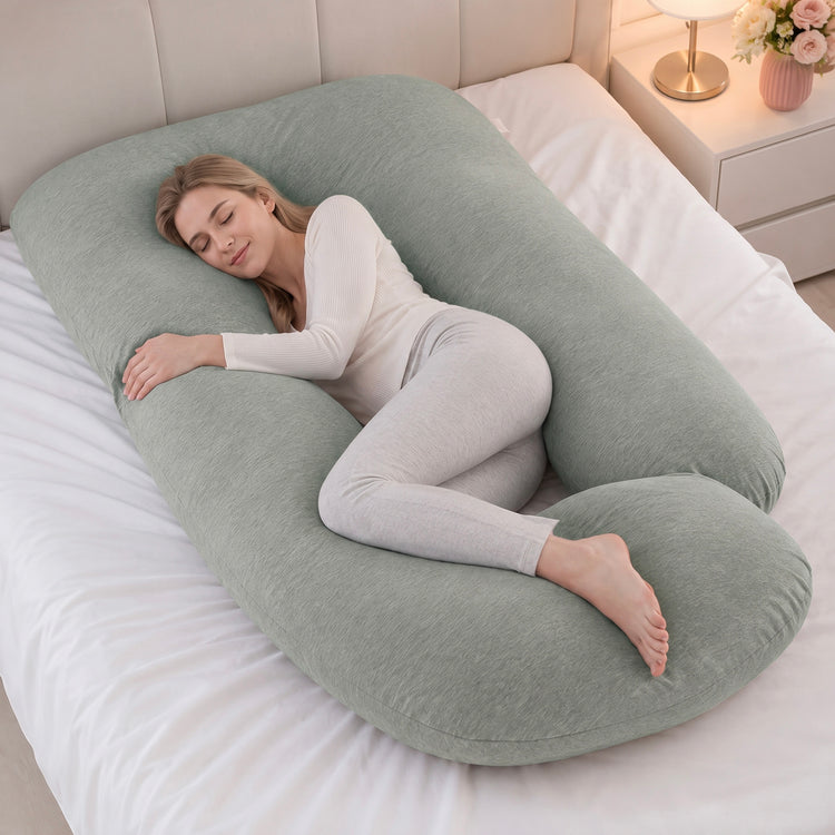 Cuscino Maternità a Forma di U - Indispensabile per Comfort Regolare e Sonno in Gravidanza