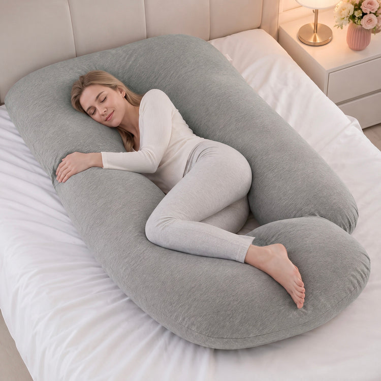 Cuscino Maternità a Forma di U - Indispensabile per Comfort Regolare e Sonno in Gravidanza