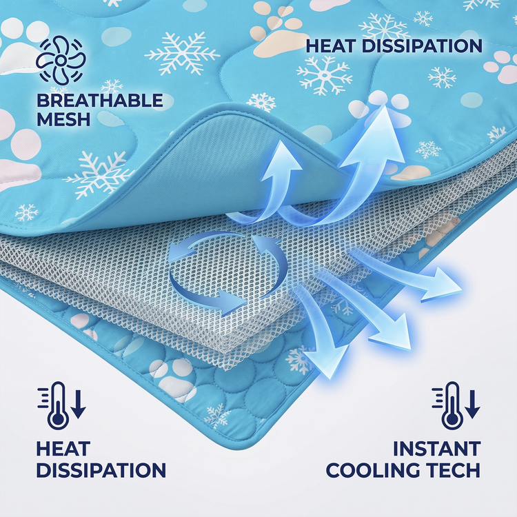 Pet Ice Cooling Calming Waterproof Blanket & Mat - Buy 1 Get 1 FREE