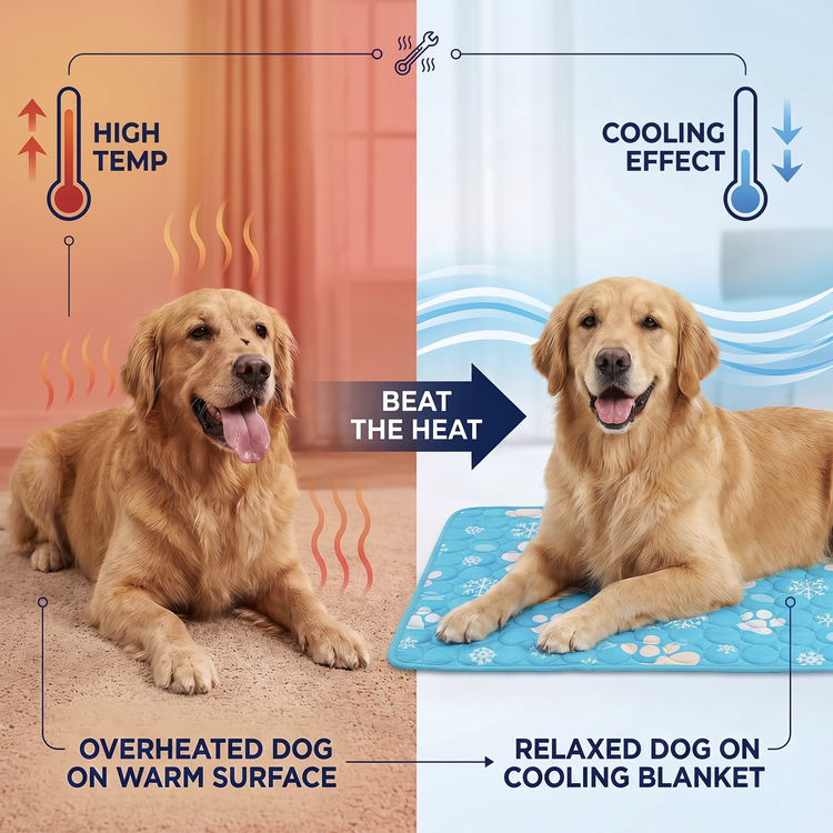 Pet Ice Cooling Calming Waterproof Blanket & Mat - Buy 1 Get 1 FREE