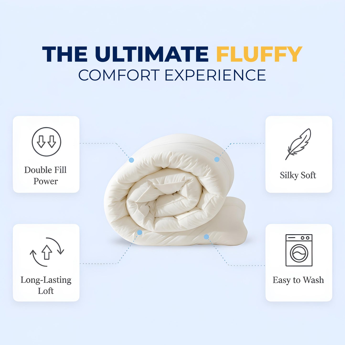 Extra Soft & Double-Stuffed Comforter – Cool in Summer & Cozy in Winter