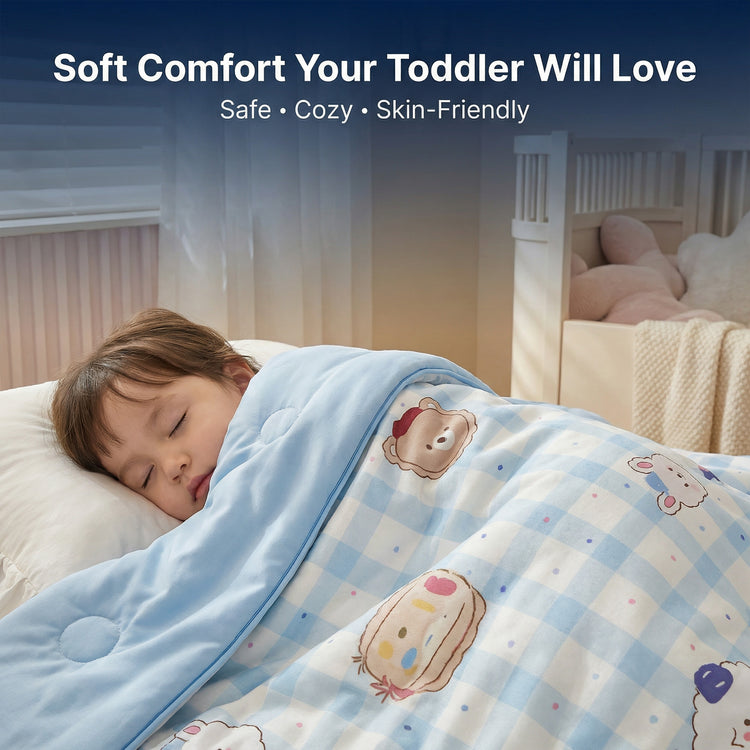 Kids and Toddlers Ice Cooling Calming Blanket - Reversible Dual-sided Design - Buy 1 Get 1 FREE