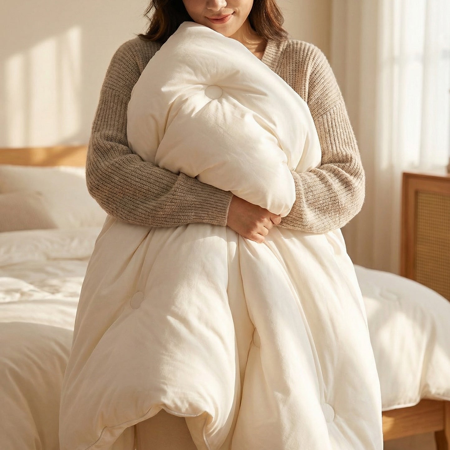 Extra Soft & Double-Stuffed Comforter – Cool in Summer & Cozy in Winter