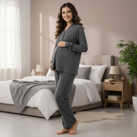 Bamboo Pregnancy Pajama Set