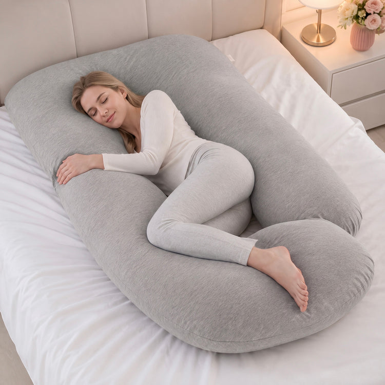 Cuscino Maternità a Forma di U - Indispensabile per Comfort Regolare e Sonno in Gravidanza