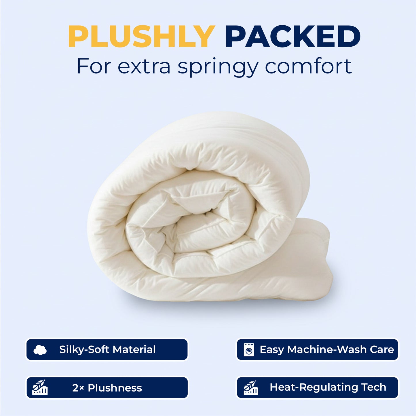 Extra Soft & Double-Stuffed Comforter – Cool in Summer & Cozy in Winter