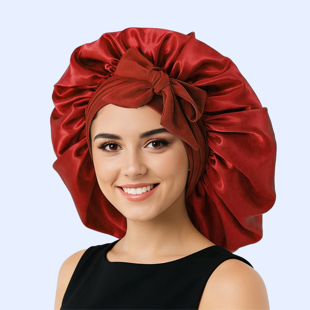 Bonetă de mătase pentru toată noaptea - rămâne pe cap toată noaptea garantat