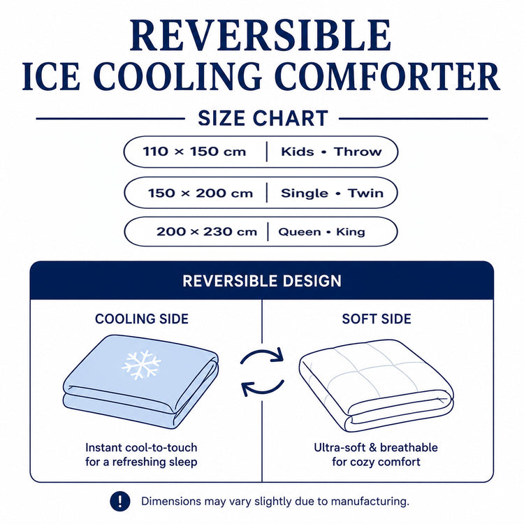 Reversible Ice Cooling Comforter