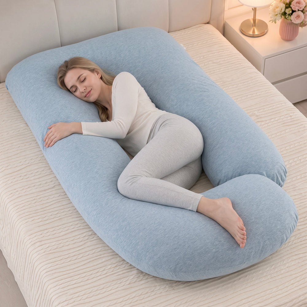Cuscino Maternità a Forma di U - Indispensabile per Comfort Regolare e Sonno in Gravidanza