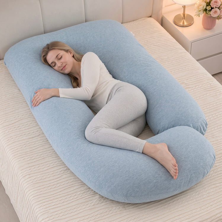 Cuscino Maternità a Forma di U - Indispensabile per Comfort Regolare e Sonno in Gravidanza