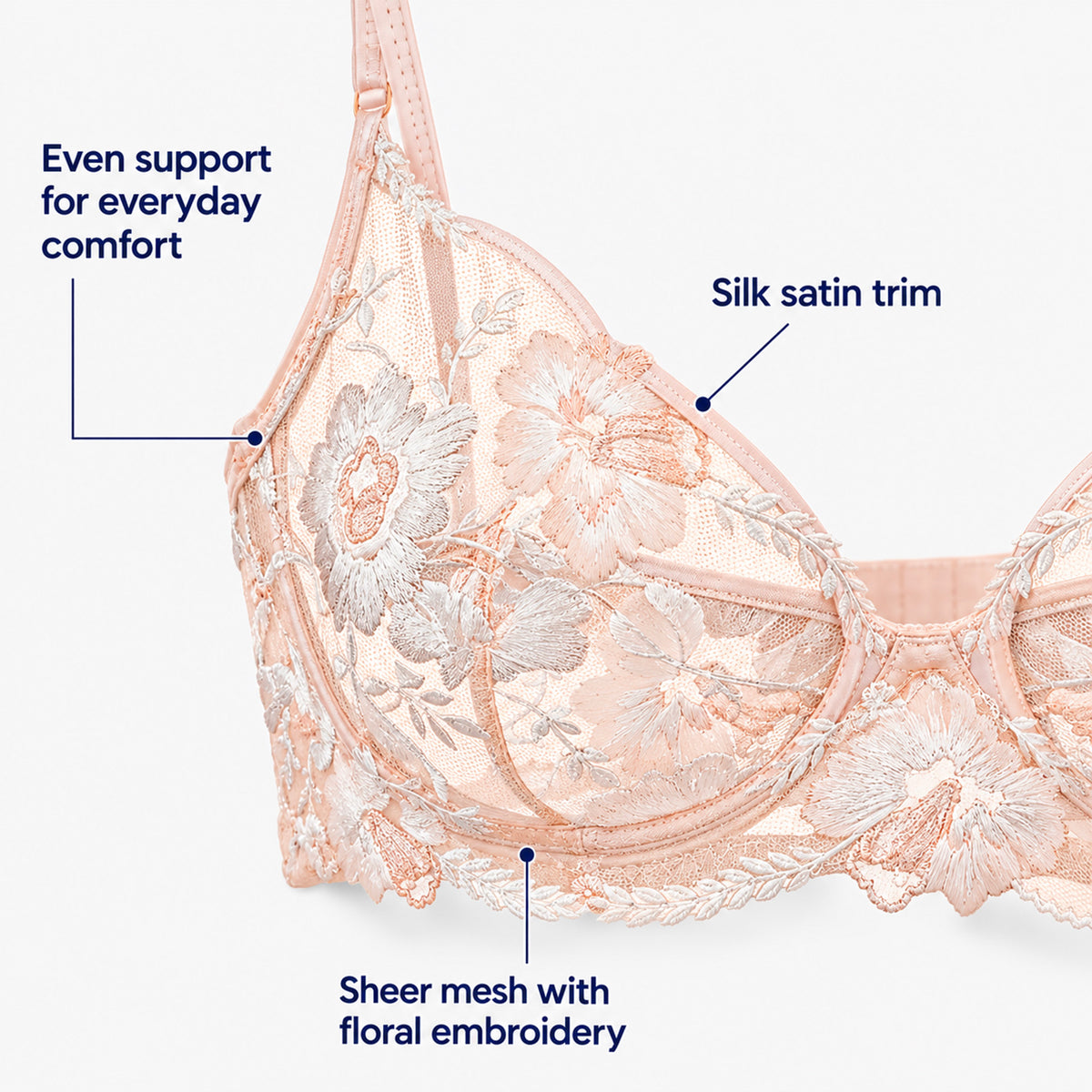 Peach Sheer Set