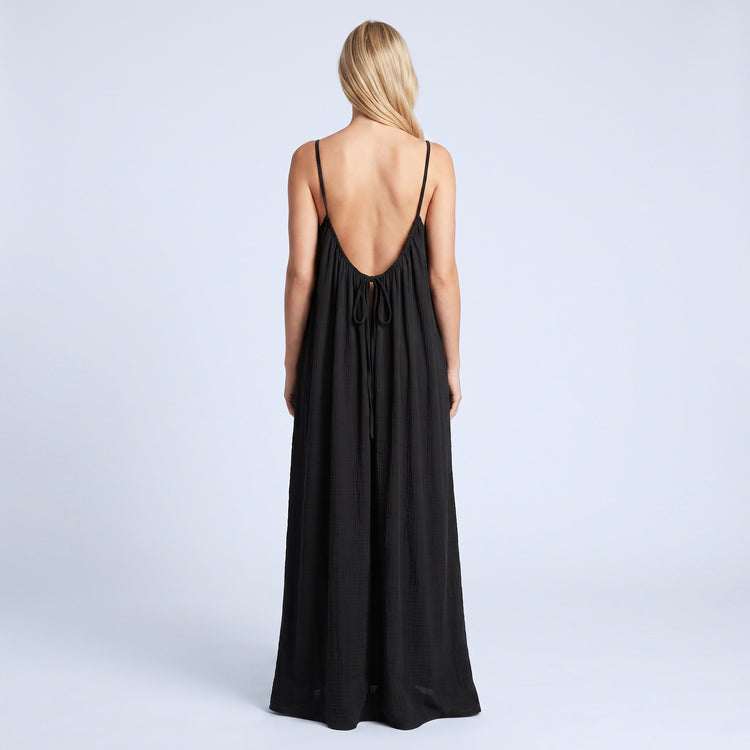 Crimson Nights Maxi Dress