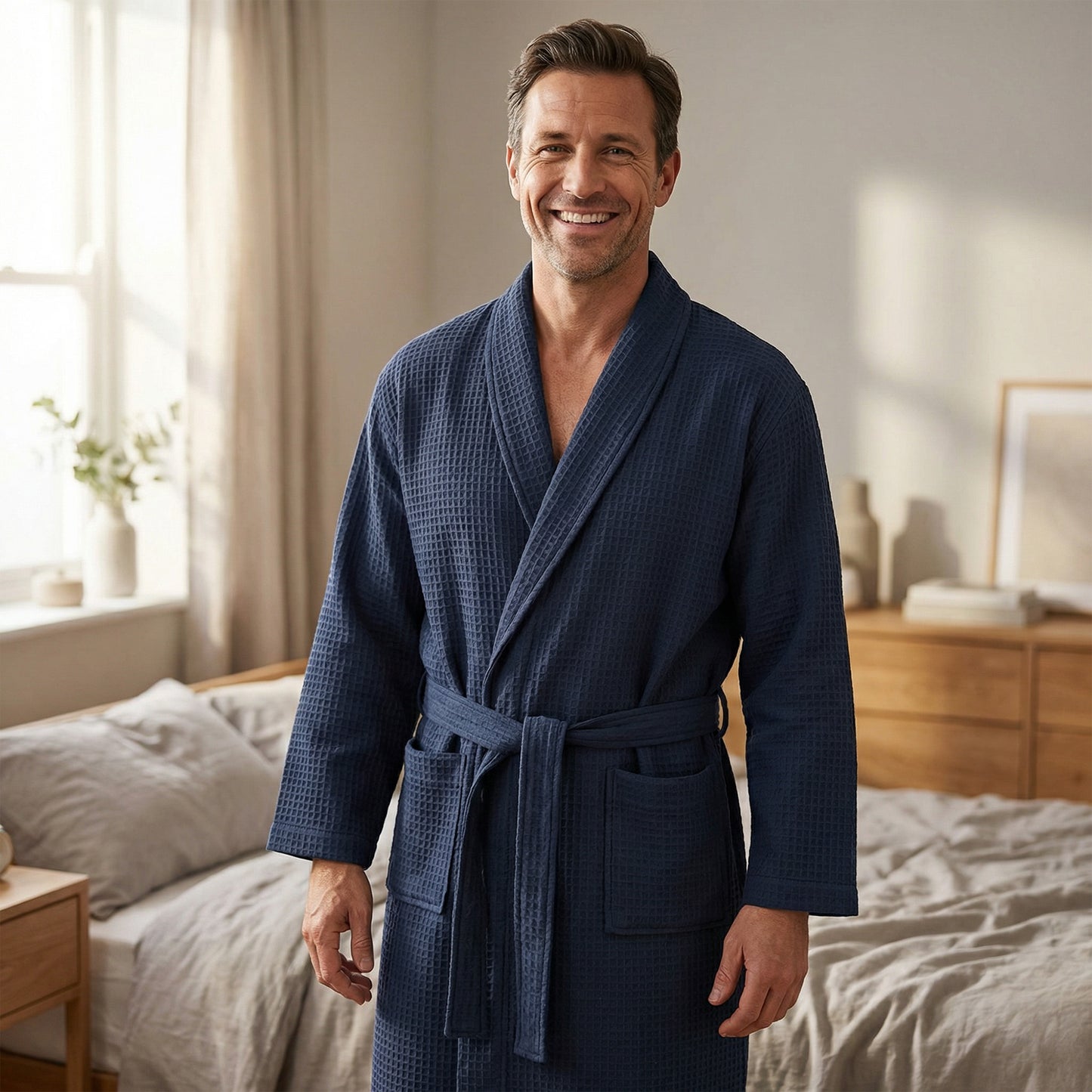 Men Luxury Cotton Bathrobe