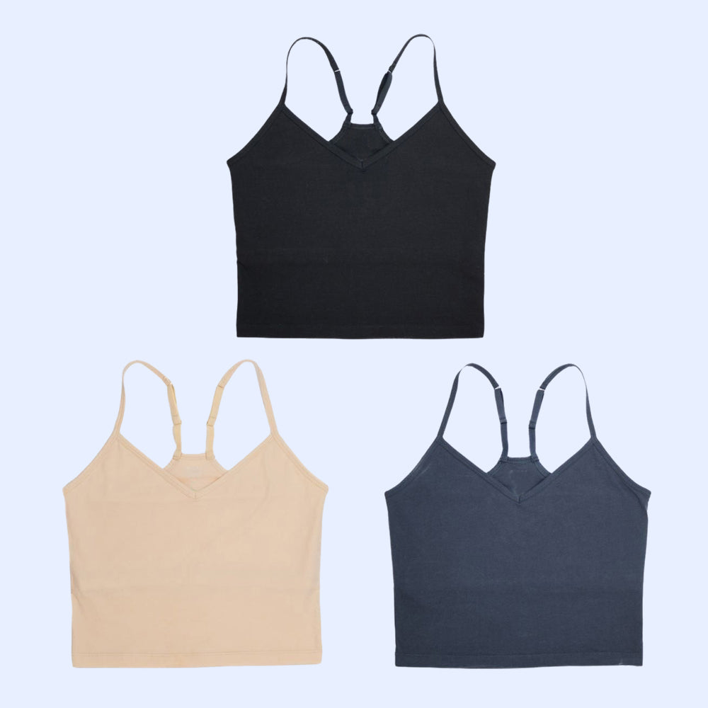 Top Reggiseno Classico in Cotone (Confezione da 3)