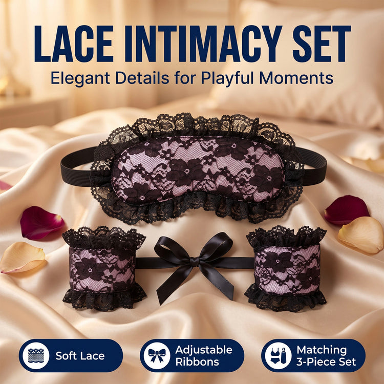 Lace Bind Set - Intimacy Blindfold & Handcuffs Set