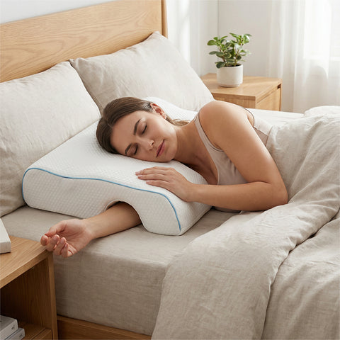 Pernă pentru ameliorarea durerii de umăr - poziții flexibile ale brațului pentru confort personalizat