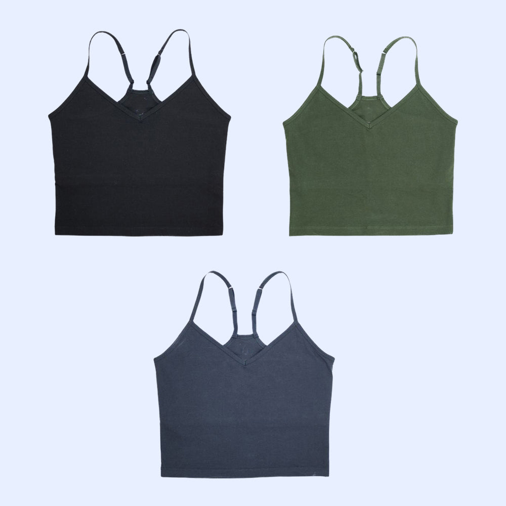 Top Reggiseno Classico in Cotone (Confezione da 3)