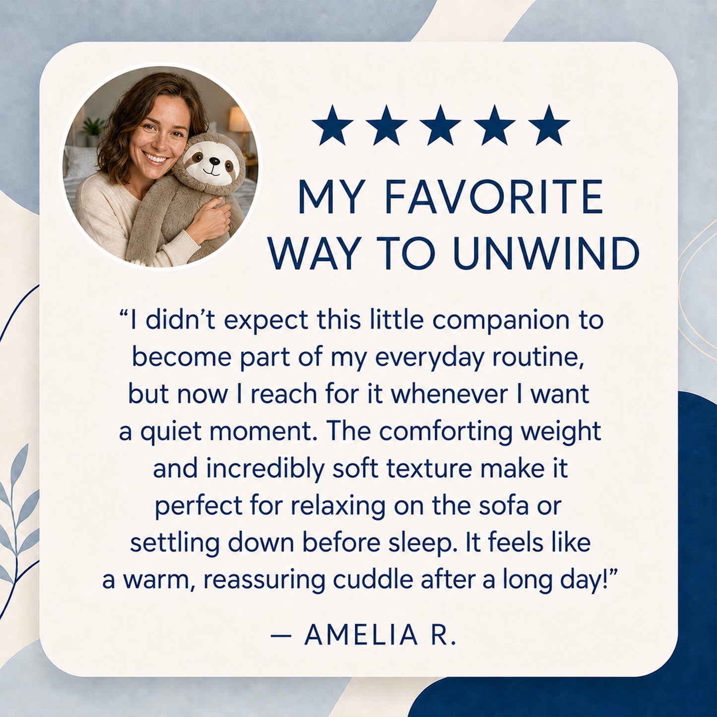 Huggo Weighted Anxiety Relief Stuffed Toy