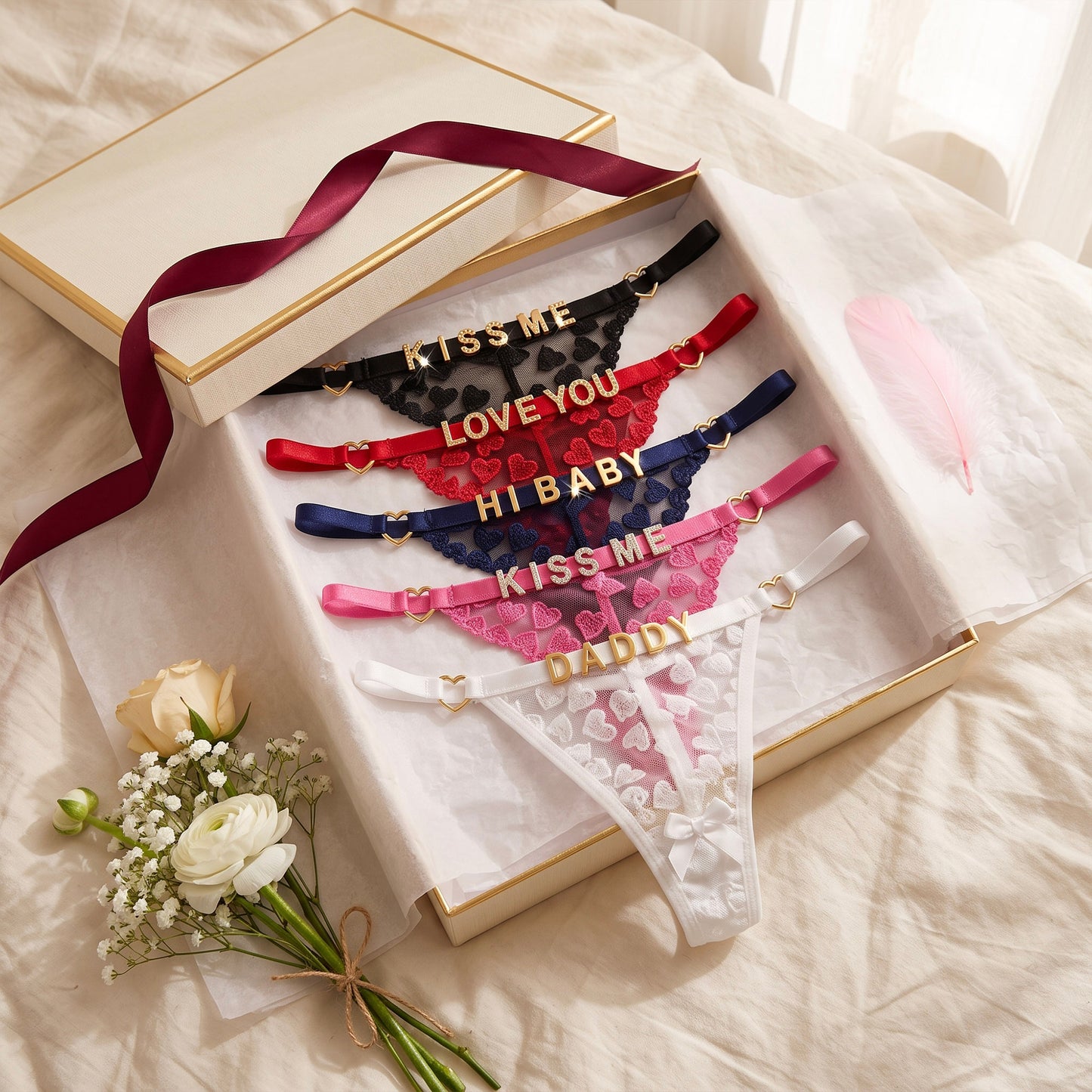 Personalized Lace Thongs