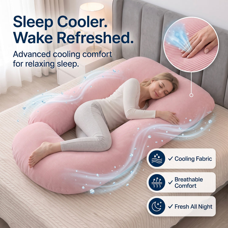 Cuscino Maternità a Forma di U - Indispensabile per Comfort Regolare e Sonno in Gravidanza