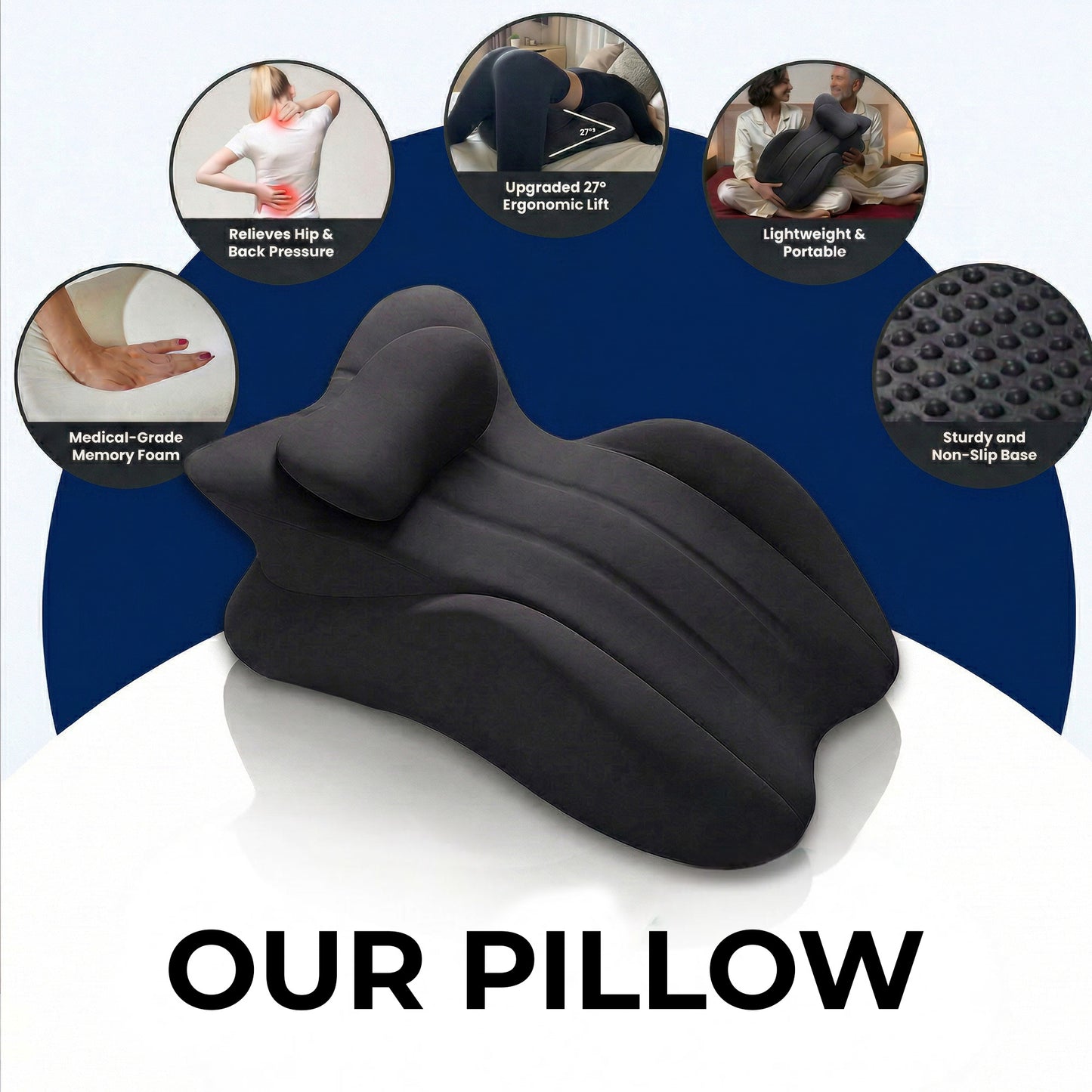 Cuscino Impermeabile di Supporto per l’Intimità – Comfort per Ogni Posizione