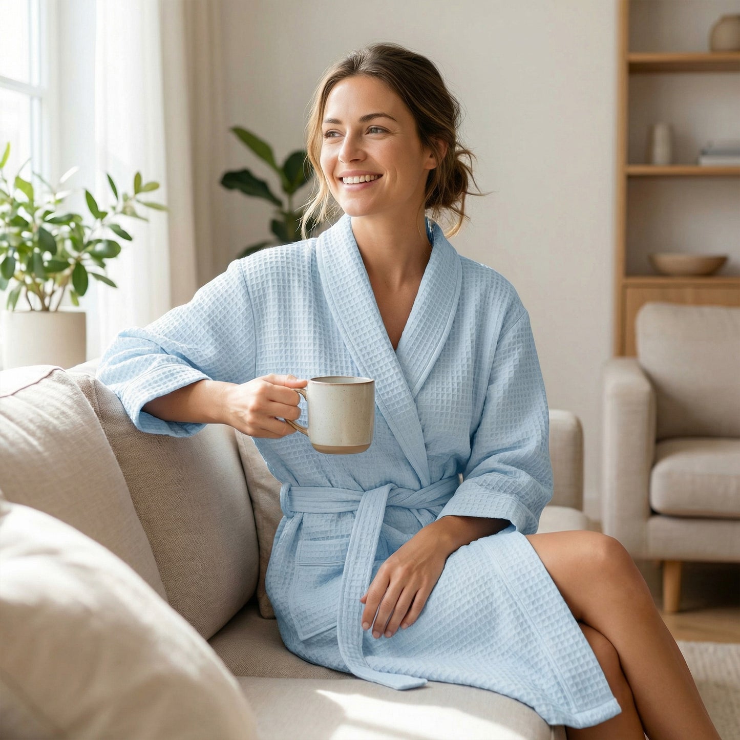 Women Luxury Cotton Bathrobe